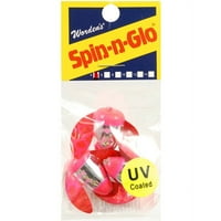 Yakima Bait Company Spin-N-Glo Inline Spinner Lure, Veličina 4, srebrna i roze UV presvučena, 3-pakovanje