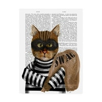 Zaštitni znak Likovna umjetnost' mačka provalnik ' platno Art Fab Funky