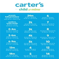 Carter's Child Of Mine Baby Boy ukupni komplet kombinezona i šešira, 2 komada, veličine 0M-24M