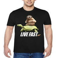 Muška Mountain Dew Live Fast kratka rukava grafički T Shirt
