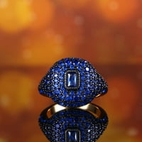 Peermont 18k Žuti pozlaćeni plavi kvarcni prsten