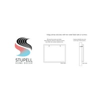 Stupell Industries slojeviti plavi pravougaonik oblikuje apstrakciju zlatne krive obalna slika Galerija-omotana
