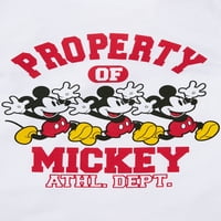 Mickey Mouse Hoodie Sa Patentnim Zatvaračem, Grafička Majica Kratkih Rukava I Set Odjeće Za Džogere, 3 Komada