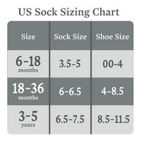 Voće Razbojskih čarapa za bebe i djevojčice sa niskim rezom, 18 pakovanja, veličine 6M-5t