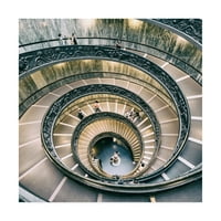 Zaštitni znak likovne umjetnosti 'Dolce Vita Rim Spiral Staircase V' platno Art Philippe Hugonnard