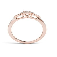 3 8CT TDW dijamantski 10k prsten za oreol od ružičastog zlata