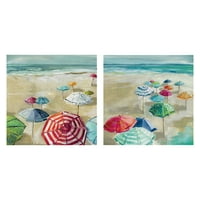Remek-djelo Umjetnička galerija Izrada sjene i, II Carol Robinson plaža Obalno platno Art Print Set od