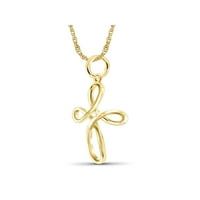 JewelersClub Srebrna lančana ogrlica za žene-14k pozlaćena Srebrna Krstasta ogrlica-šik, zapanjujući pokloni