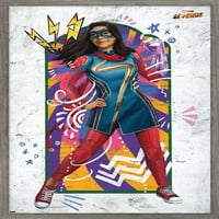 Marvel gospođa Marvel - zidni poster prozora, 14.725 22.375 Uramljeno