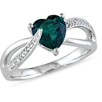 Carat T. G. W. stvorio je smaragdni i dijamantski srebrni krstasti prsten za srce