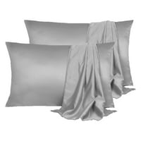 Jedinstvena povoljna satenski jastučnici za kosu i kožu, sivi standard