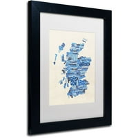 Zaštitni znak Likovna umjetnost Škotska tipografija tekstualna karta 2 Umjetnost platna Michaela Tompsetta,