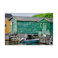 Zaštitni znak likovne umjetnosti' Weathered Boat House ' platno Art Chuck Burdić