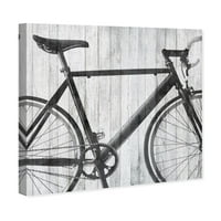 Wynwood Studio Sports and Teams Wall Art Canvas Prints 'Mode Bicycle' Cycling-Crna, Siva