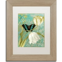 Zaštitni znak Likovna umjetnost bijeli tulipani Umjetnost platna u boji Pekara, bijeli mat, okvir od breze