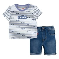 Levijeva grafička majica i šorc za dječake 2-dijelni komplet odjeće, veličine mjeseci-mjeseci