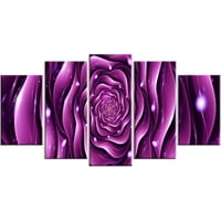 Dizajnirajte Umjetnost digitalna umjetnička djela ljubičaste ruže na pamučnom platnu, panelima, 60 32