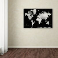 Zaštitni znak Likovna umjetnost 'World Mape 13' Canvas art od Ali Chris
