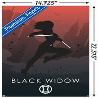 Marvel Heroic Silhouette - Crni udovici zidni poster, 14.725 22.375