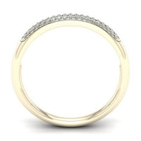 1 6ct TDW Diamond 10k vjenčani prsten od žutog zlata