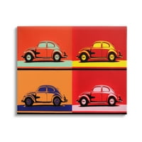 Stupell Industries Pop stil Vintage Car Automobile Red Bold dizajn platneni zid Art, 24, dizajn Daniel Sproul