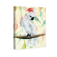 Wynwood Studio Životinje Zid Art Platno Grafike 'Tropski Kakadu' Ptice-Žuta, Bijela