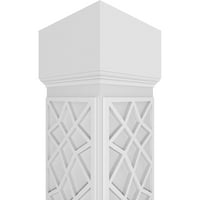 Ekena Millwork 10 W 8'H Craftsman Classic Square Non-Konusni mozaik pražnjenje kolona w misija kapital & mission Base