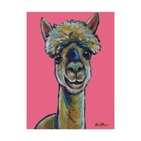Zaštitni znak likovne umjetnosti' Alpaca Jose Pink ' platna Umjetnost Hippie Hound Studios