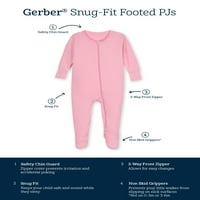 Gerber Baby Toddler Super pidžama s mekim nogama, veličine-5T