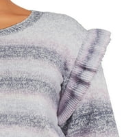 Heart N' Crush ženski džemper Plus Size Space-Dye rukav s volanima