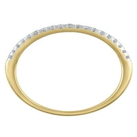 Carat T. W. Brilliance Fine Jewelry Diamond Wedding Band u 10kt žutom zlatu, Veličina 7