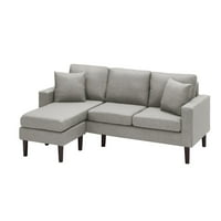 Aukfa sekcijski kauč-moderna sjedeća garnitura sa jastucima za dnevni boravak i stan-svijetlo siva