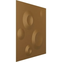 Ekena Millwork 7 8 W 7 8 H Cole EnduraWall dekorativna 3d zidna ploča, svijetlo Coat Gold