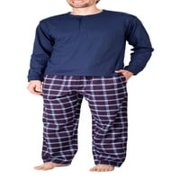 Muški Set flanel pidžama pantalona dugih rukava