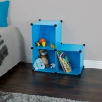 Organizator za skladištenje Cube-Cube višenamjenske police za odlaganje za igračke školski materijal Sportska oprema odjeća i knjige po svakodnevnom Domu-plava