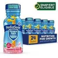 PediaSure Grow & Gain Nutritional Shake sa imunološkom podrškom, Strawberry, fl oz bočica