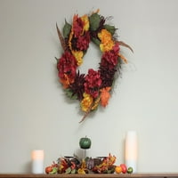 24 Jesen Žetve Božur Mama & Pero Umjetni Zahvalnosti Cvjetni Vijenac-Neosvijetljen