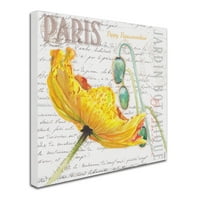 Zaštitni znak Likovna umjetnost Paris Botanique Yellow Poppy umjetnost na platnu Jennifer Redstreake