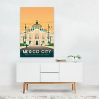 Meksiko Siti Meksiko Arhitektura Zastave 16 20 Neuramljena Zidna Umjetnička Štampa