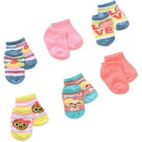 Novorođenčad za malu djecu djevojčice kratke čarape s printom Cupcake, uzrasta 0-5T