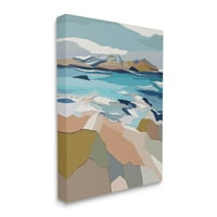 Stupell Industries Rocky Ocean Shore plaža pejzažna grafička Umjetnička galerija sa omotanim platnom Print