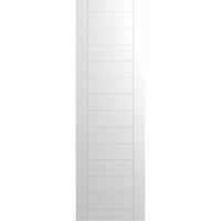 Ekena Millwork 15 W 48 H True Fit PVC horizontalna letvica uokvirena modernim stilom fiksna roletna, Bijela