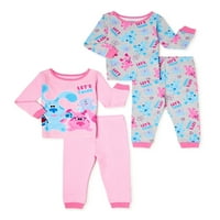 Blue's Clues Toddler 4-dijelni set pamučnih pidžama, veličine 2T-4T