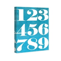 Wynwood Studio tipografija i Citati Wall Art Canvas Prints' brojevi ' slova i Kaligrafija - plava, bijela