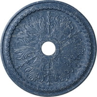 Ekena Millwork 1 2 od 4 ID 1 2 P Winsor plafonski medaljon, ručno obojen čelik siva