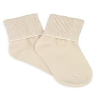 Wonder Nation preklopljene čarape za manžete za bebe i malu djecu, 20 pakovanja, veličine 0M-5Y