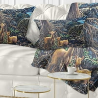 Designart Jelena u šumi-pejzaž slika bacanje jastuk - 12x20