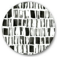 Designart 'Abstract crno-bijele cigle' Modern Circle Metal Wall Art-disk od 23