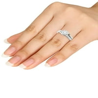 Carat TW Diamond Bypass klaster 10kt zaručnički prsten od bijelog zlata