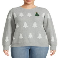 Vrijeme praznika ženski Plus džemper sa božićnim Drvcem